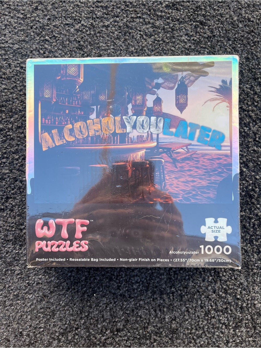 WTF Puzzles "Alcoholyoulater" 1000 Piece Jigsaw Puzzle